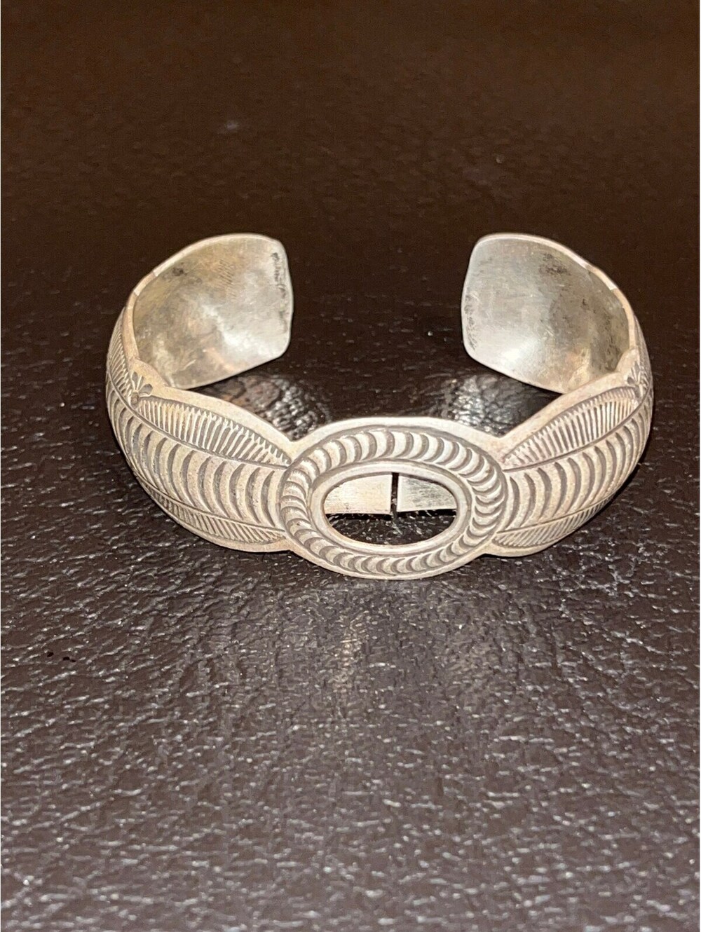 Navajo handmade sterling silver watch bracelet statement bracelet